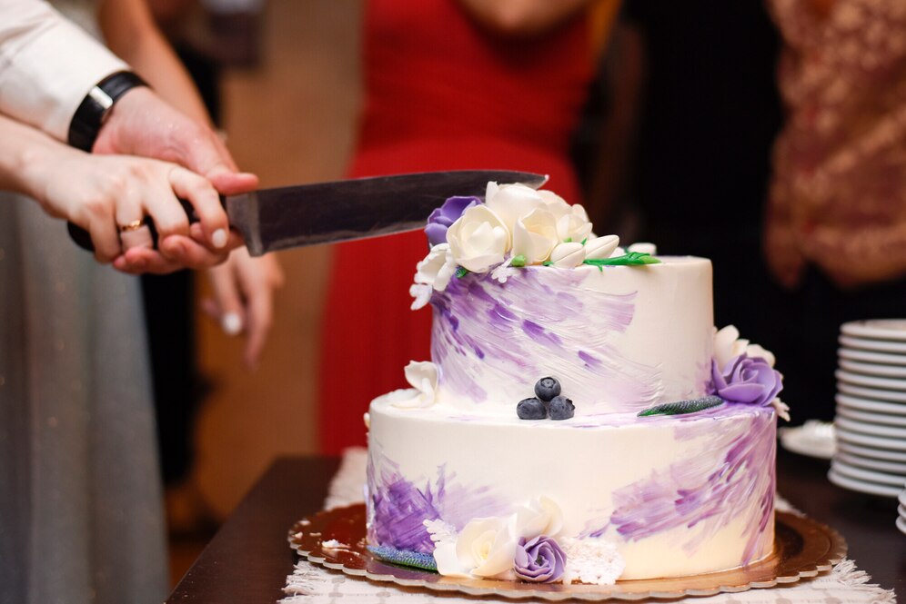 A classic, elegant wedding cake, designed to be the centerpiece of the big day.